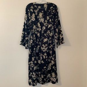 R.YA black floral kimono - robe